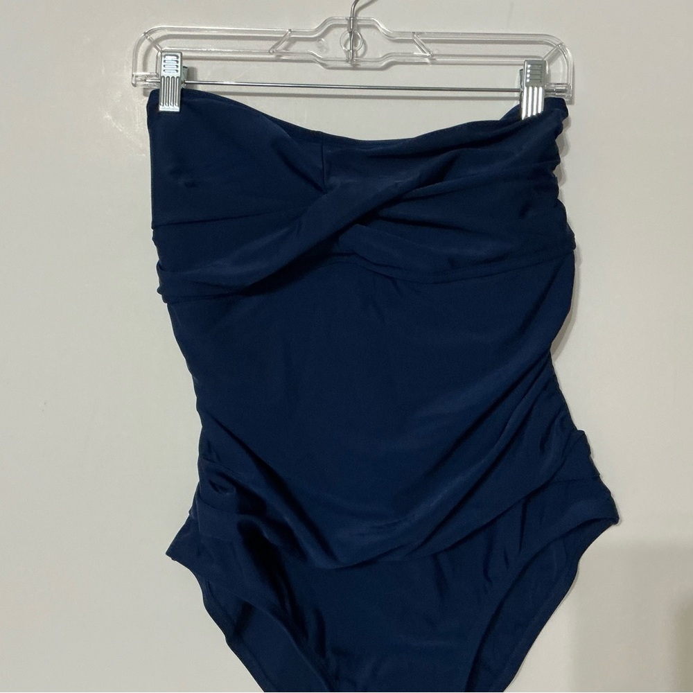 Kona Sol Women’s Navy Blue One-Piece Swimsuit Size XL (16)